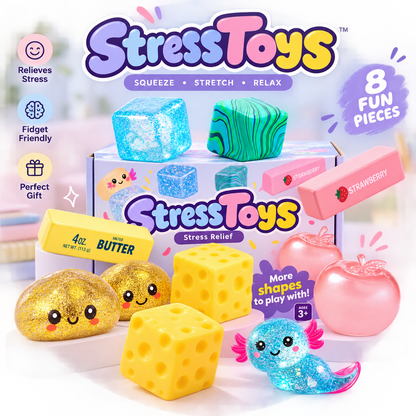 StressToys™ 8-Piece Gift Squishy Toy Collection