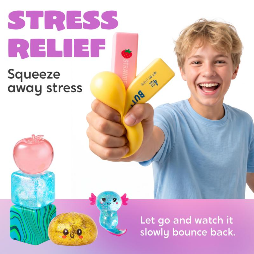 StressToys™ 8-Piece Gift Squishy Toy Collection