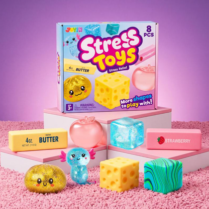 StressToys™ 8-Piece Gift Squishy Toy Collection